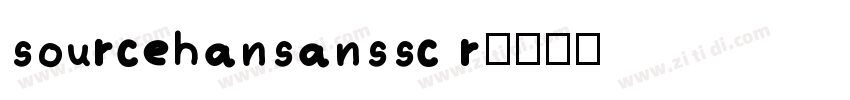 sourcehansanssc r字体转换